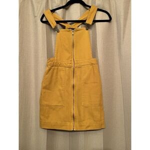 Forever 21 Yellow Overall Jumper Y2K Preppy Retro Streetwear